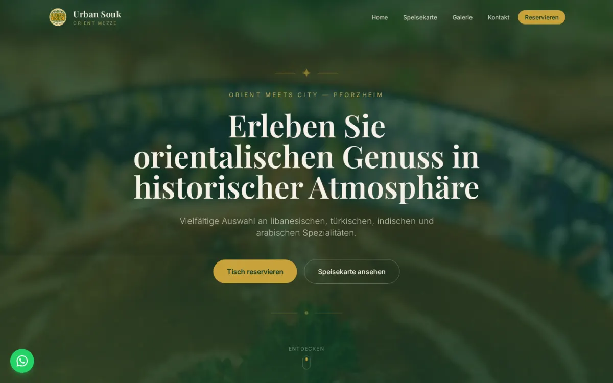 Homepage of Urban Souk on Desktop