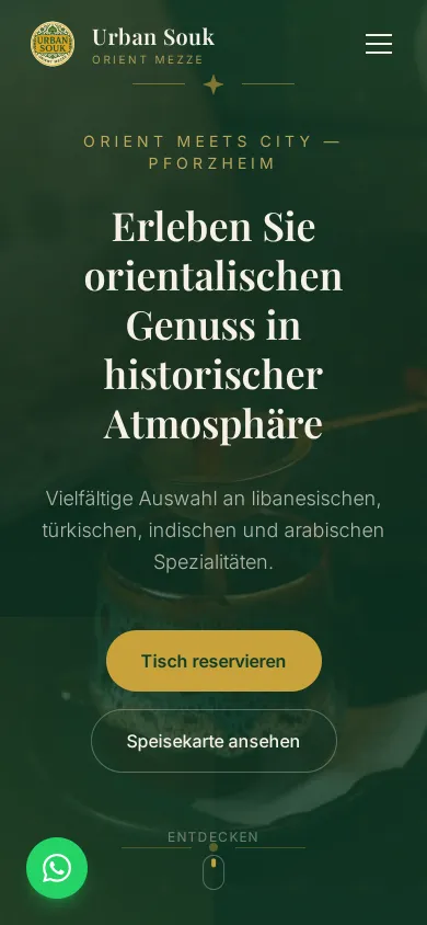 Homepage of Urban Souk on Phone